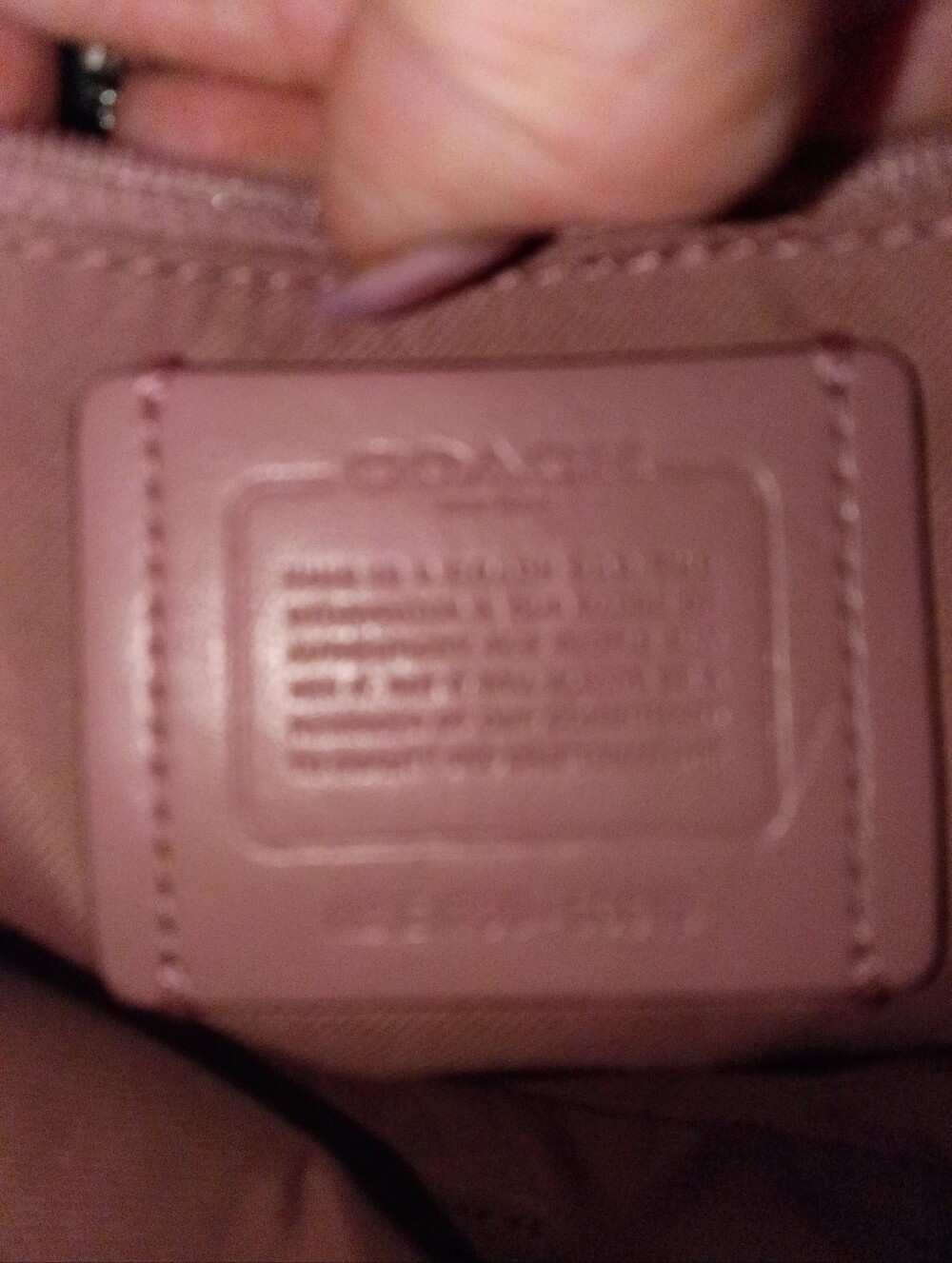 Coach Dusty Rose Pebbled Leather Shoulder Bag - Picture 8 of 8
